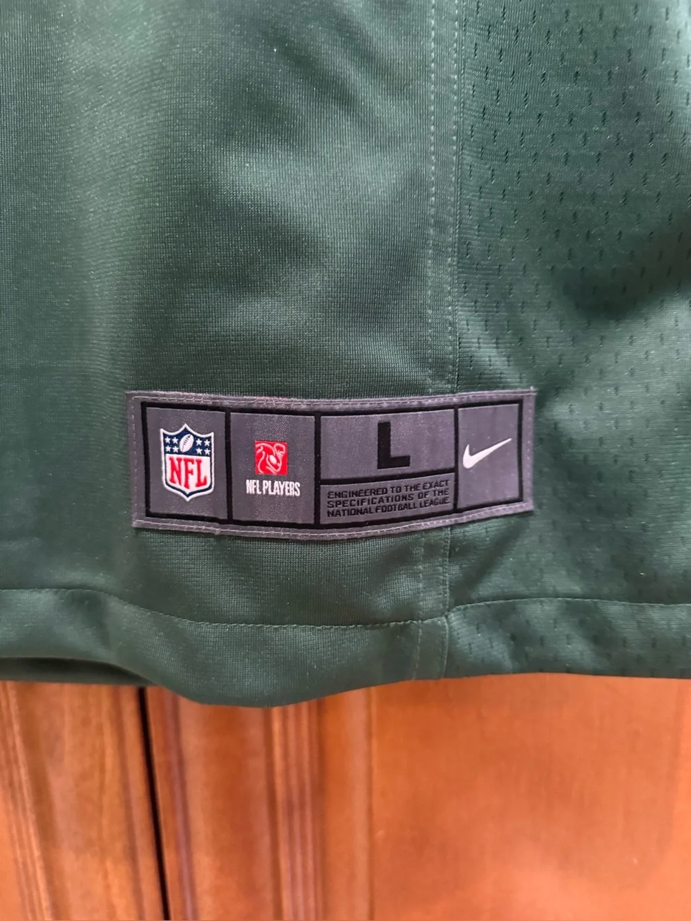 Nike-NY Jets Jersey #5, Size Large Man Authentic NFL On Field Label.